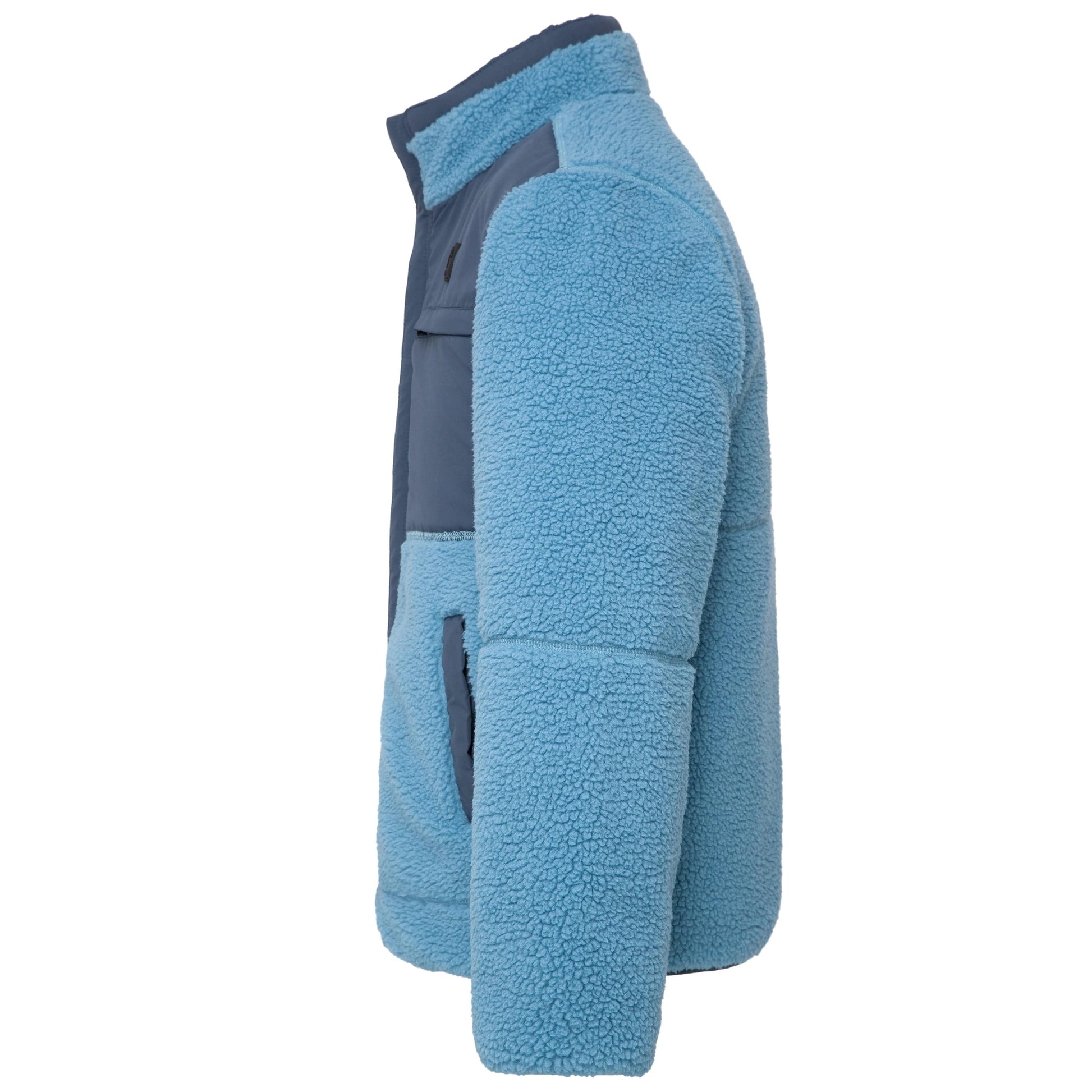 Boys Reversible Puffer Fleece Jacket Water Resistant Warm Outerwear - Navy Coats & Jackets Rokka&Rolla