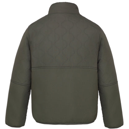 Boys Reversible Puffer Fleece Jacket Water Resistant Warm Outerwear - Olive Coats & Jackets Rokka&Rolla