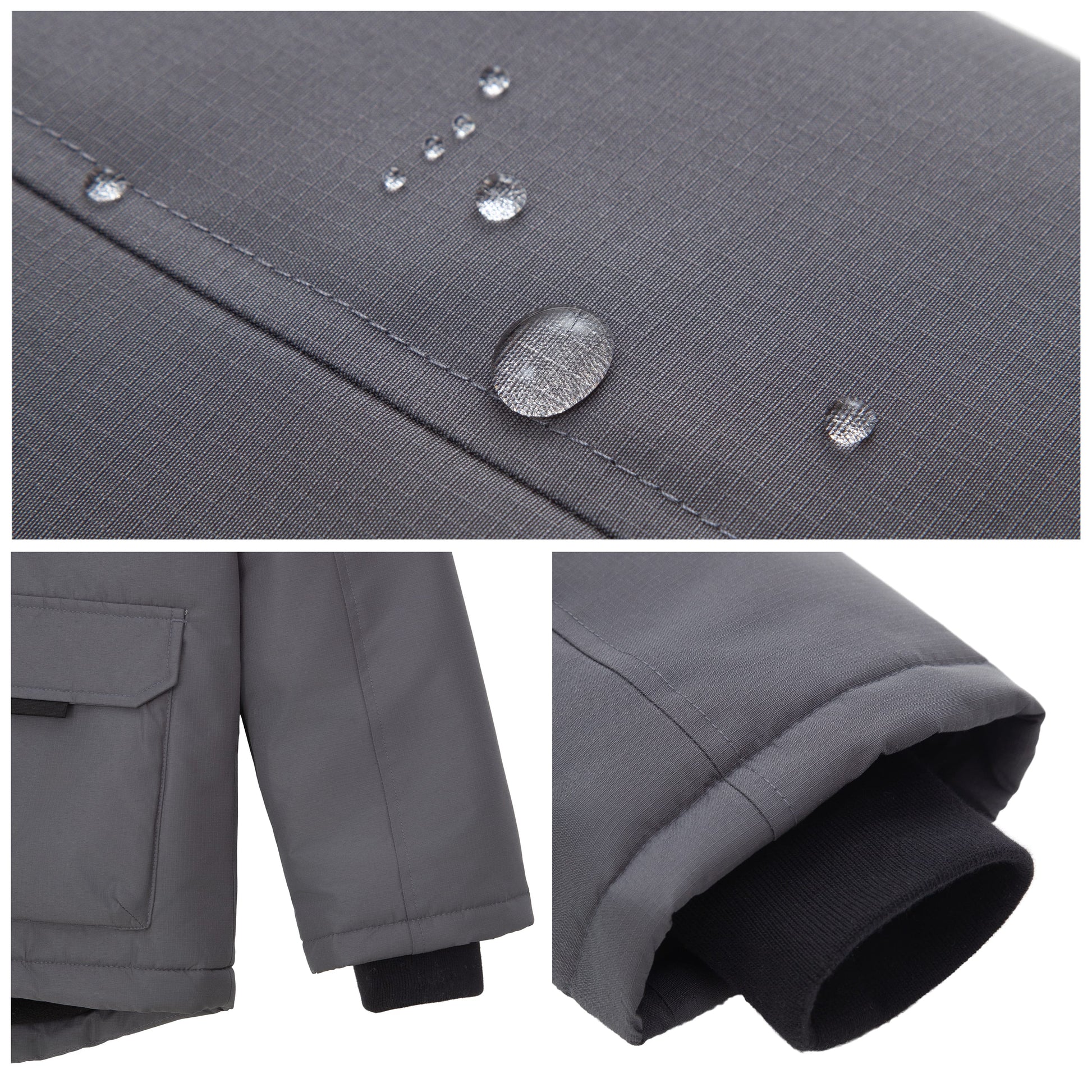 Boys' Water-Resistant Ripstop Shell Parka Jacket Fleece Lined Winter Coat Coats & Jackets Rokka&Rolla