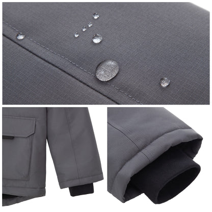 Boys' Water-Resistant Ripstop Shell Parka Jacket Fleece Lined Winter Coat Coats & Jackets Rokka&Rolla