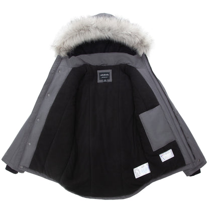 Boys' Water-Resistant Ripstop Shell Parka Jacket Fleece Lined Winter Coat Coats & Jackets Rokka&Rolla