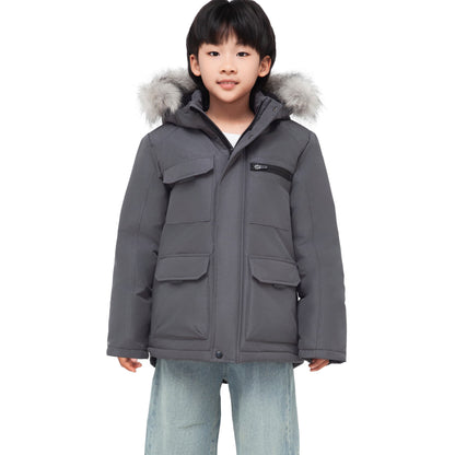 Boys' Water-Resistant Ripstop Shell Parka Jacket Fleece Lined Winter Coat Coats & Jackets Rokka&Rolla