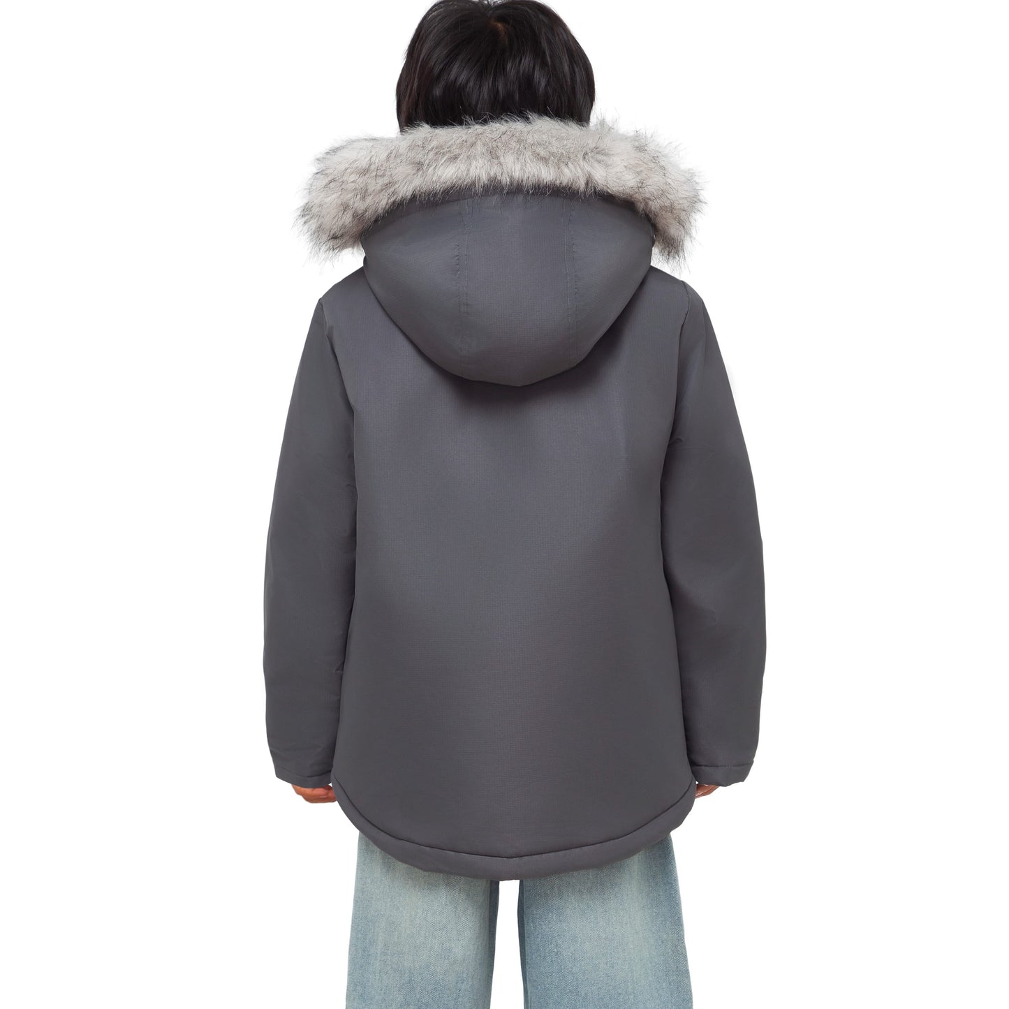 Boys' Water-Resistant Ripstop Shell Parka Jacket Fleece Lined Winter Coat Coats & Jackets Rokka&Rolla