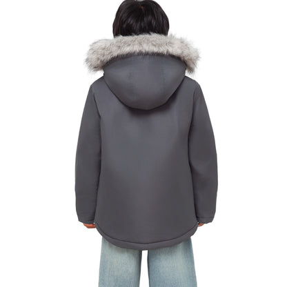 Boys' Water-Resistant Ripstop Shell Parka Jacket Fleece Lined Winter Coat Coats & Jackets Rokka&Rolla