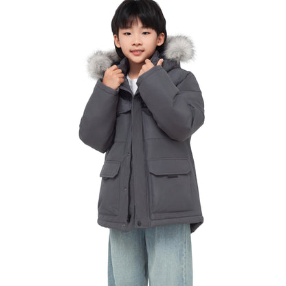 Boys' Water-Resistant Ripstop Shell Parka Jacket Fleece Lined Winter Coat Coats & Jackets Rokka&Rolla