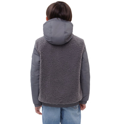Boys' Water-Resistant Sherpa Puffer Jacket Coats & Jackets Rokka & Rolla