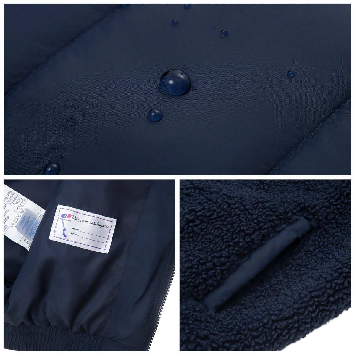 Boys' Water-Resistant Sherpa Puffer Jacket Coats & Jackets Rokka & Rolla