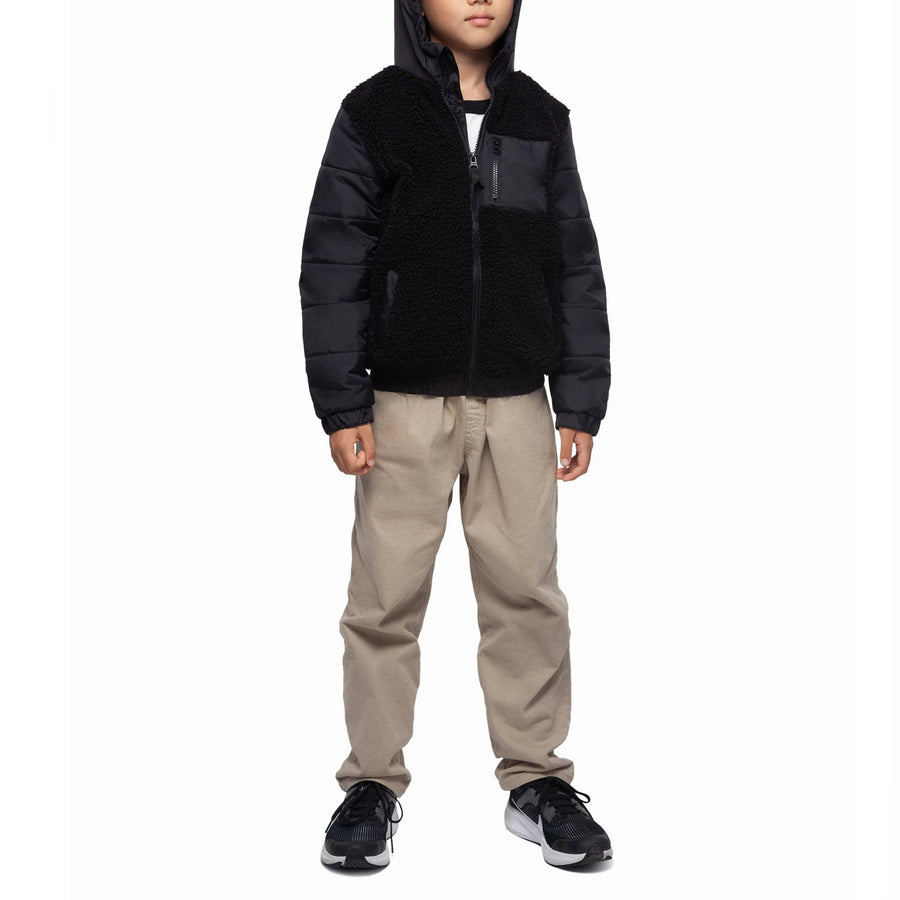 Boys' Water-Resistant Sherpa Puffer Jacket Coats & Jackets Rokka & Rolla