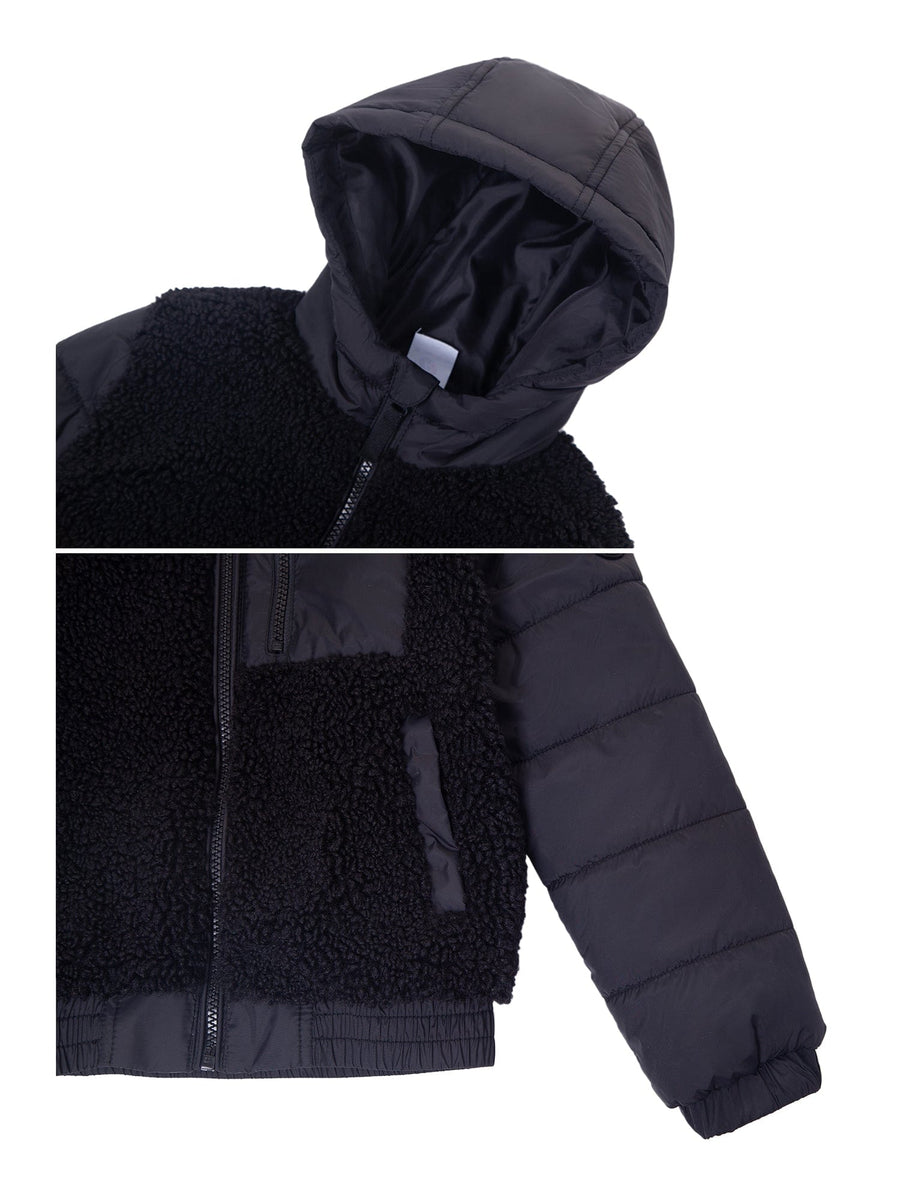 Boys' Water-Resistant Teddy Sherpa Puffer Jacket Coats & Jackets Rokka & Rolla