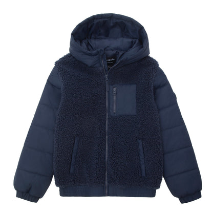 Boys' Water-Resistant Sherpa Puffer Jacket