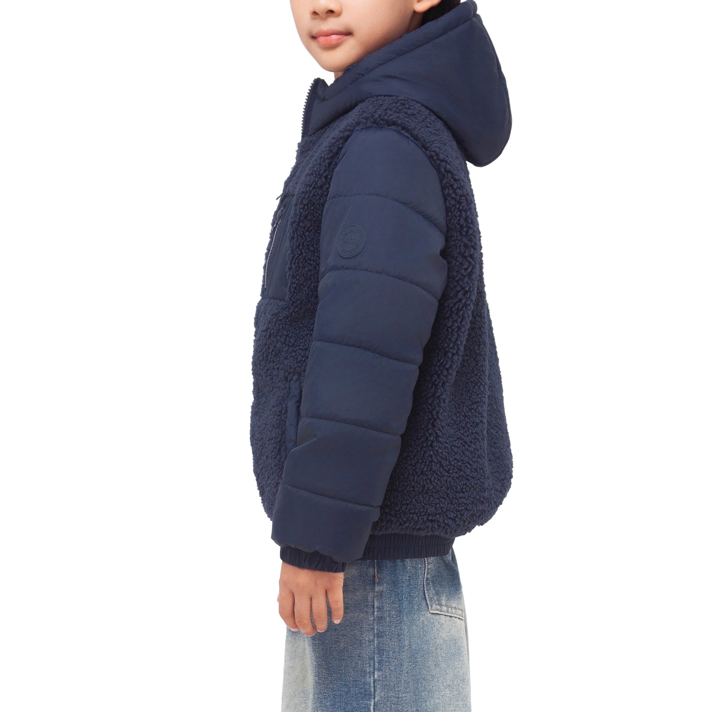 Boys' Water-Resistant Sherpa Puffer Jacket