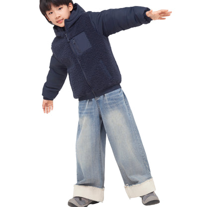 Boys' Water-Resistant Sherpa Puffer Jacket
