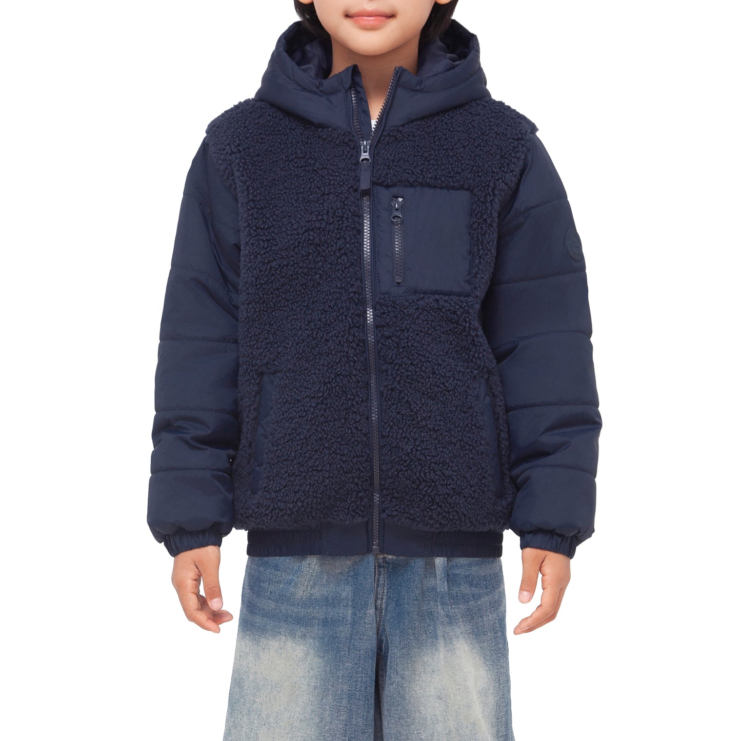 Boys' Water-Resistant Sherpa Puffer Jacket