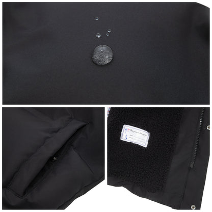 Rokka&Rolla Boys Long Seamless Puffer Jacket Fleece Lining Winter Coat - Black