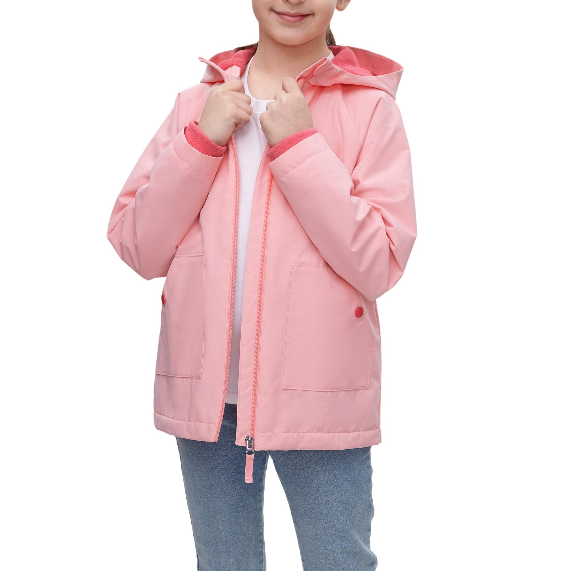 Girl's Hooded Water-Resistant Parka Windbreaker Jacket Coats & Jackets Rokka & Rolla