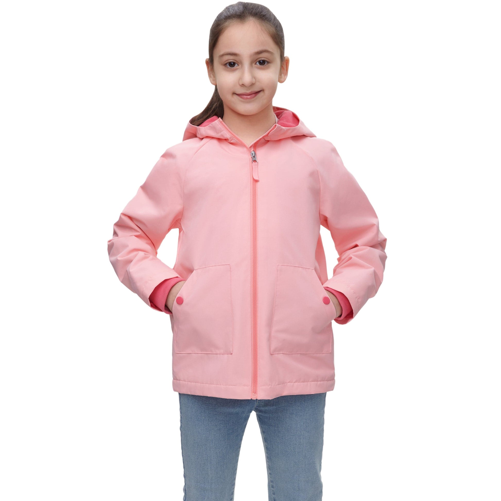Girl's Hooded Water-Resistant Parka Windbreaker Jacket Coats & Jackets Rokka & Rolla