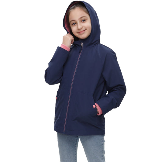 Girl's Hooded Water-Resistant Parka Windbreaker Jacket Coats & Jackets Rokka & Rolla