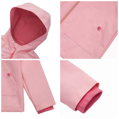 Girl's Hooded Water-Resistant Parka Windbreaker Jacket Coats & Jackets Rokka & Rolla
