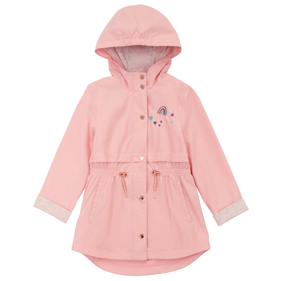 Girls' Casual Hooded Trench Coat Jacket Coats & Jackets XS (4-5) / Peach Rokka & Rolla