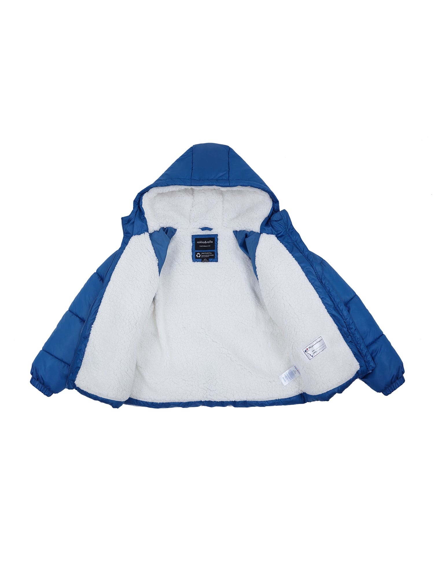 Girls' Heavyweight Puffer Jacket Sherpa Lined Bubble Coat Coats & Jackets Rokka & Rolla