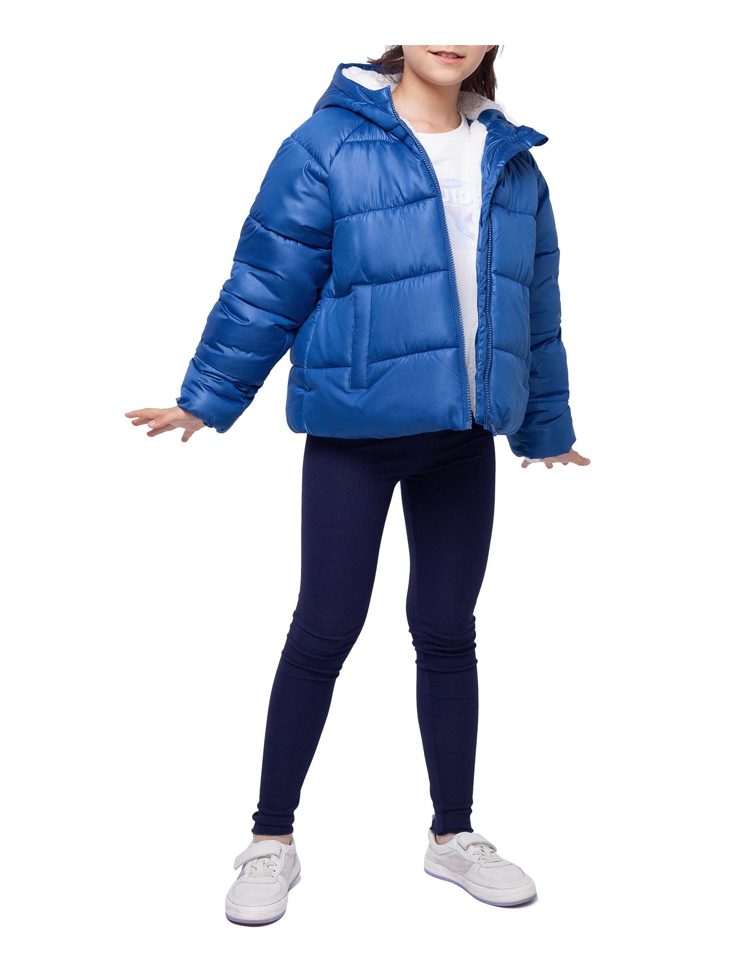 Girls' Heavyweight Puffer Jacket Sherpa Lined Bubble Coat Coats & Jackets Rokka & Rolla