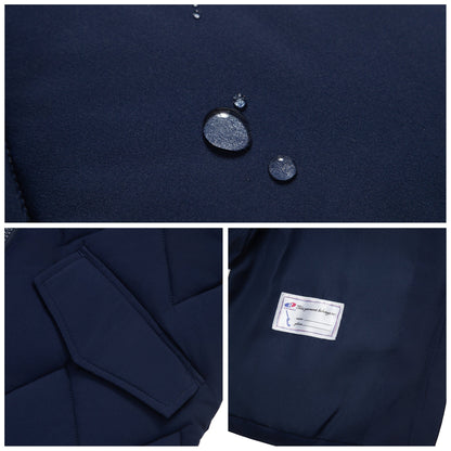 Girls Hooded Puffer Vest Water Resistant Warm Quilted Outerwear - Navy Coats & Jackets Rokka&Rolla