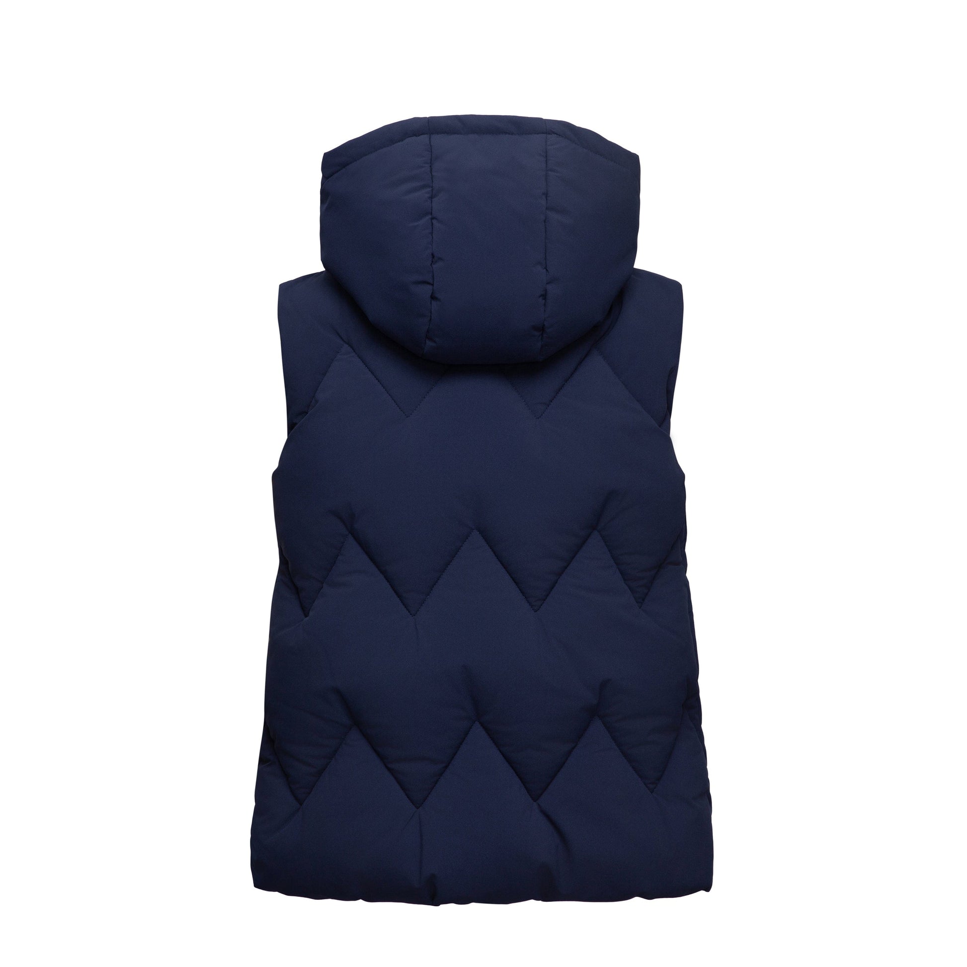 Girls Hooded Puffer Vest Water Resistant Warm Quilted Outerwear - Navy Coats & Jackets Rokka&Rolla