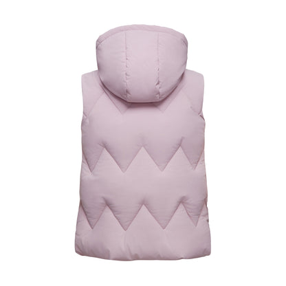 Girls Hooded Puffer Vest Water Resistant Warm Quilted Outerwear - Pink Coats & Jackets Rokka&Rolla