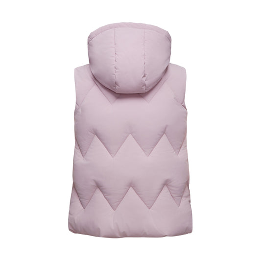 Girls Hooded Puffer Vest Water Resistant Warm Quilted Outerwear - Pink Coats & Jackets Rokka&Rolla