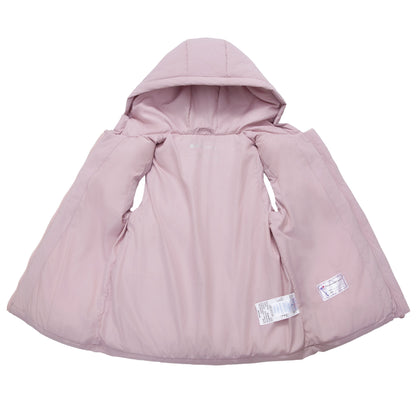 Girls Hooded Puffer Vest Water Resistant Warm Quilted Outerwear - Pink Coats & Jackets Rokka&Rolla