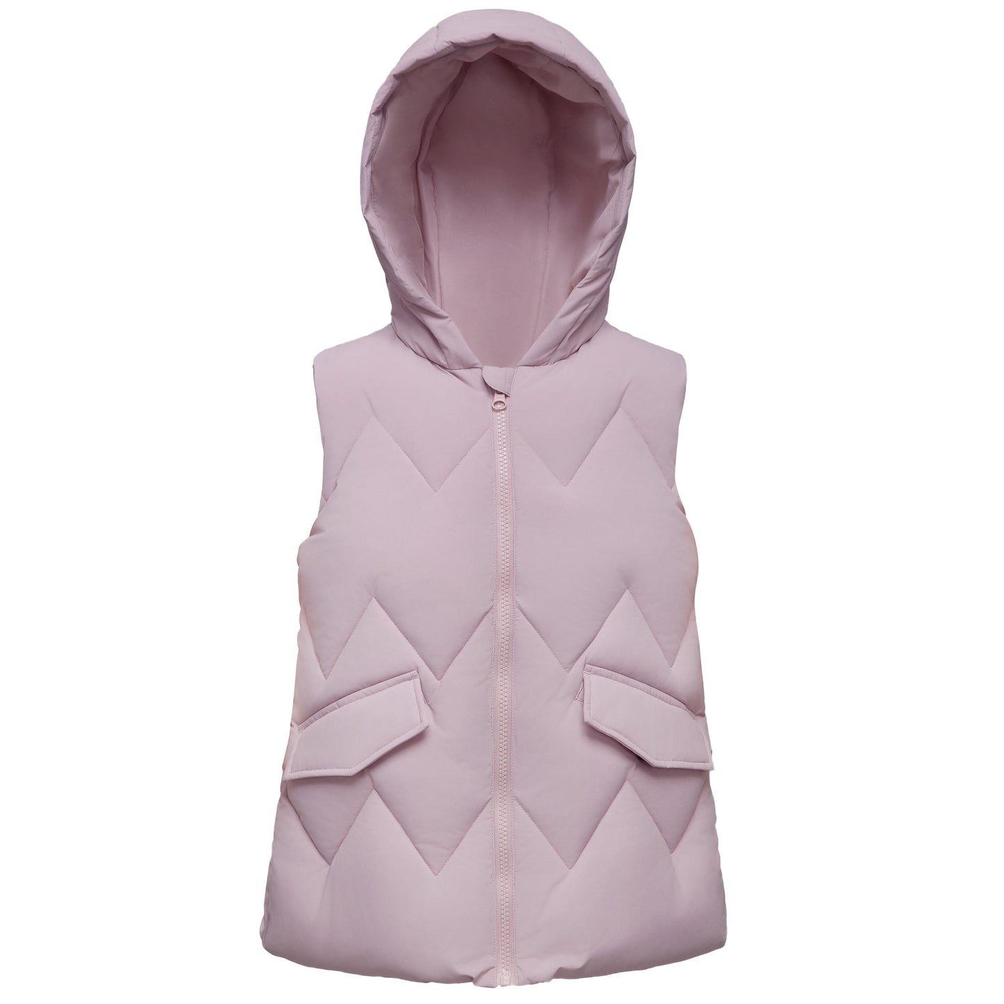 Girls Hooded Puffer Vest Water Resistant Warm Quilted Outerwear - Pink Coats & Jackets XS Rokka&Rolla