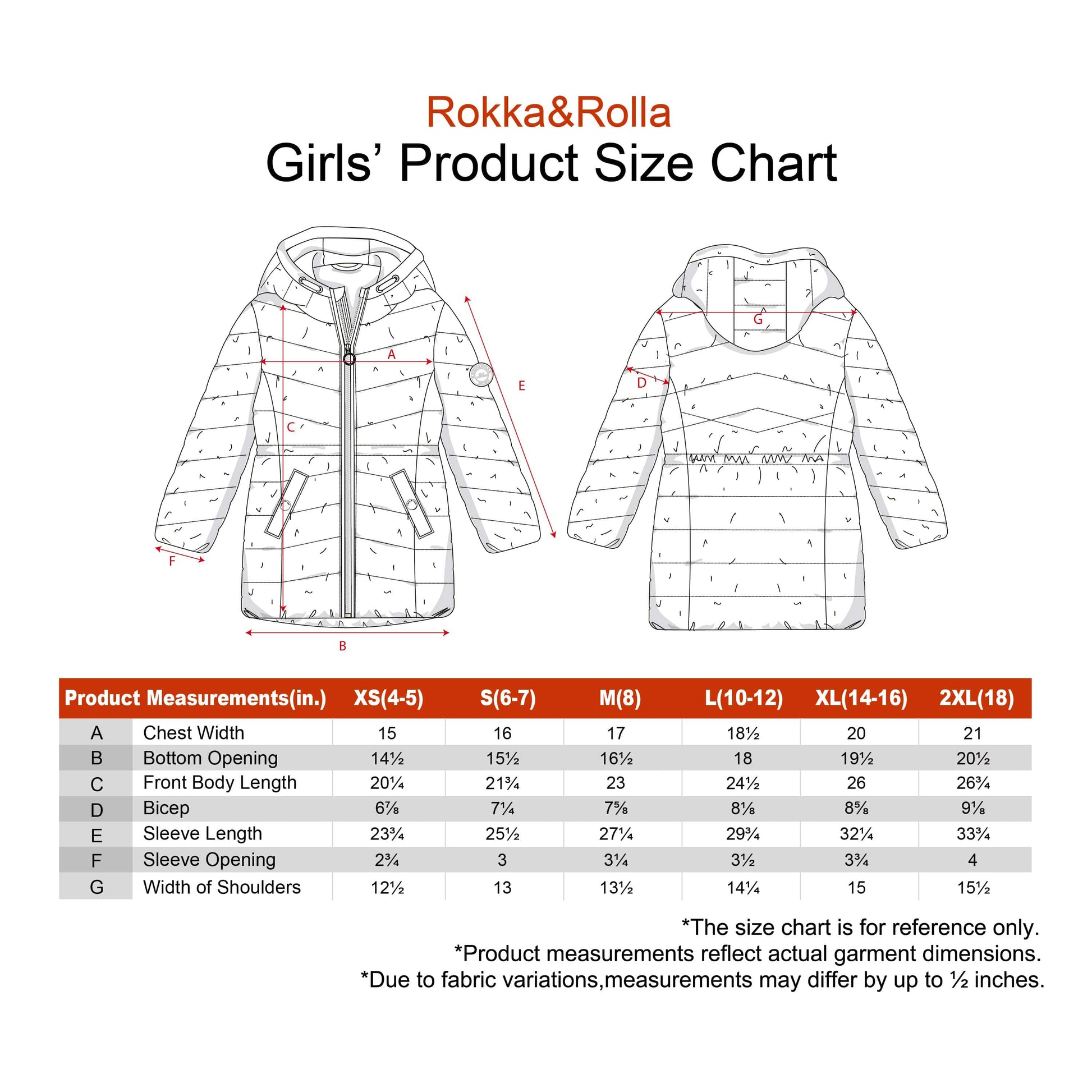 Girls' Jacket Lightweight Long Puffer Jacket Coats & Jackets Rokka & Rolla