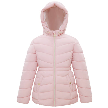 Girls' Jacket Lightweight Long Puffer Jacket Coats & Jackets XS / Soft Pink Rokka & Rolla