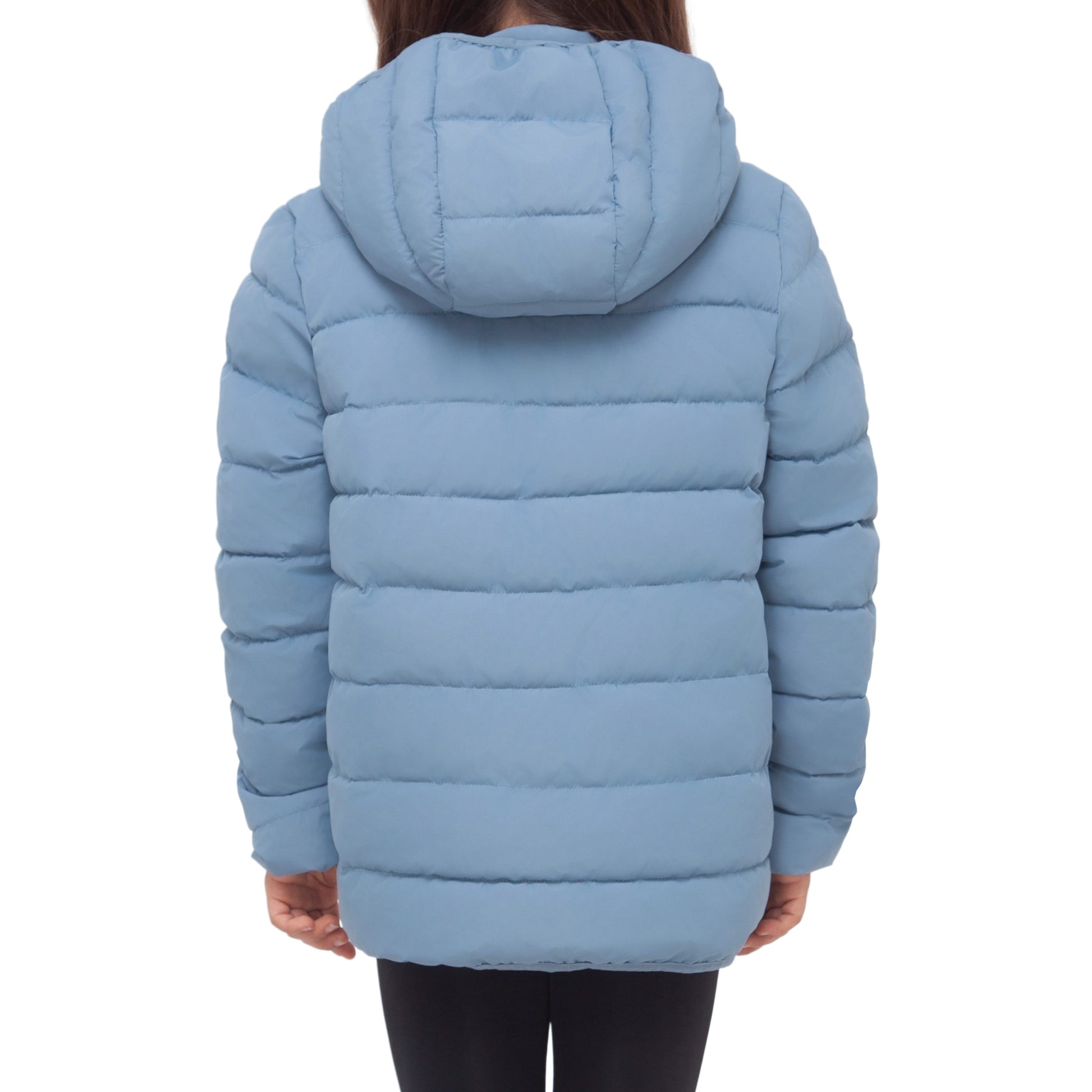 Girls' Lightweight  Water-Resistant  Winter Coat Puffer Jacket - Blue Fog Coats & Jackets Rokka&Rolla