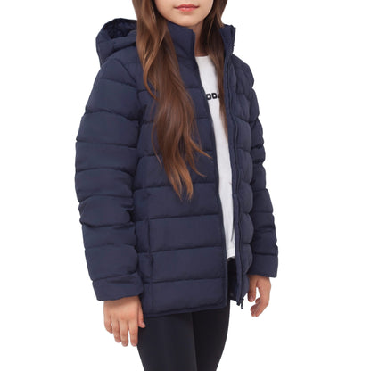 Girls' Lightweight Water-Resistant  Winter Coat Puffer Jacket - Navy Coats & Jackets Rokka&Rolla