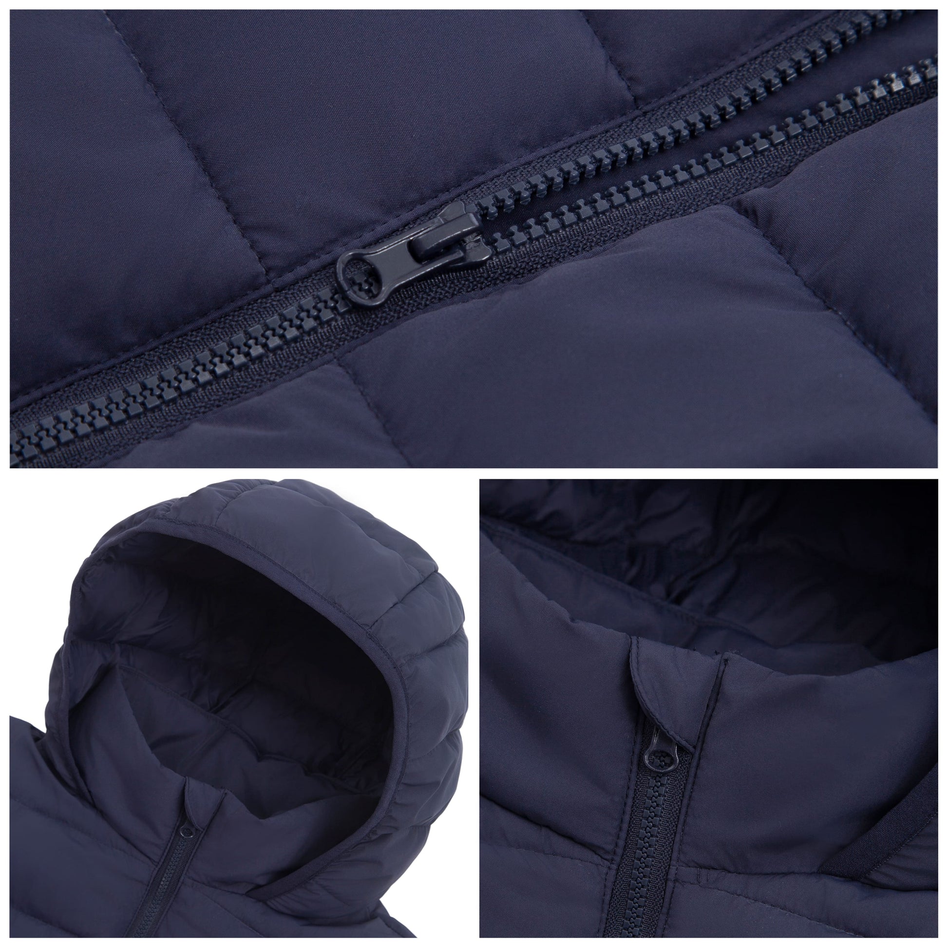 Girls' Lightweight Water-Resistant  Winter Coat Puffer Jacket - Navy Coats & Jackets Rokka&Rolla