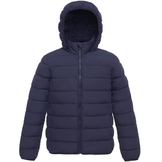 Girls' Lightweight Water-Resistant  Winter Coat Puffer Jacket - Navy Coats & Jackets XS Rokka&Rolla