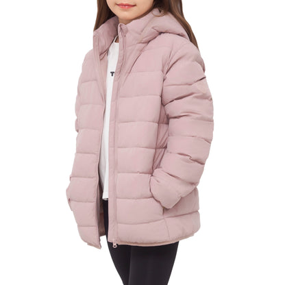 Girls' Lightweight Water-Resistant  Winter Coat Puffer Jacket - Pink Coats & Jackets Rokka&Rolla