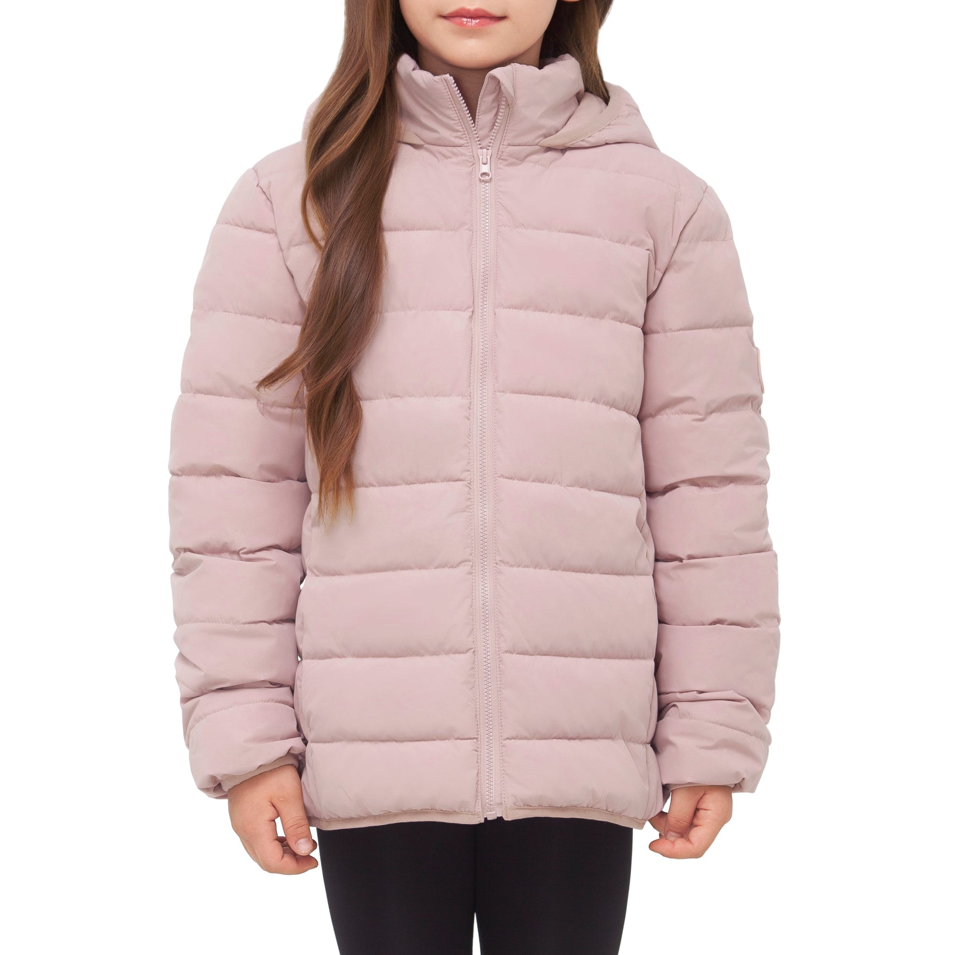 Girls' Lightweight Water-Resistant  Winter Coat Puffer Jacket - Pink Coats & Jackets Rokka&Rolla