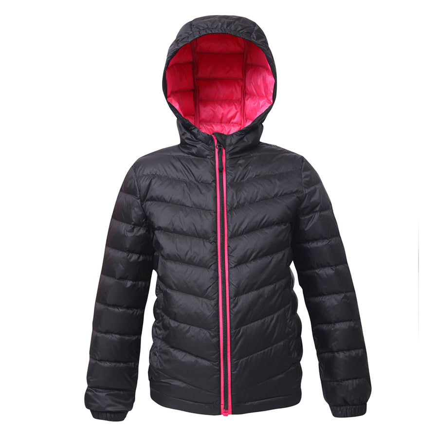 Girls' New Ultra Light Packable Down Puffer Jacket Coats & Jackets XS (4-5) / Black Rokka & Rolla