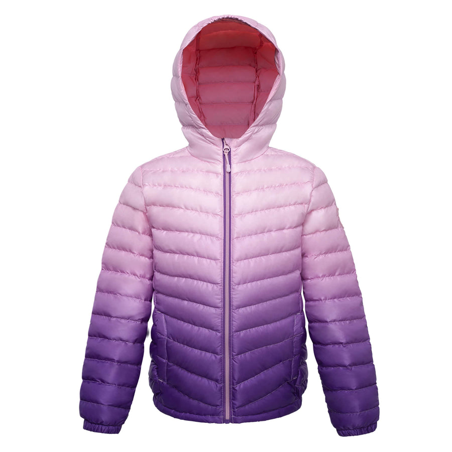 Girls' New Ultra Light Packable Down Puffer Jacket Coats & Jackets XS (4-5) / Violet Rokka & Rolla