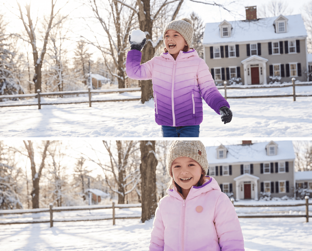 Girls' Reversible Lightweight Puffer Jacket Coats & Jackets Rokka & Rolla