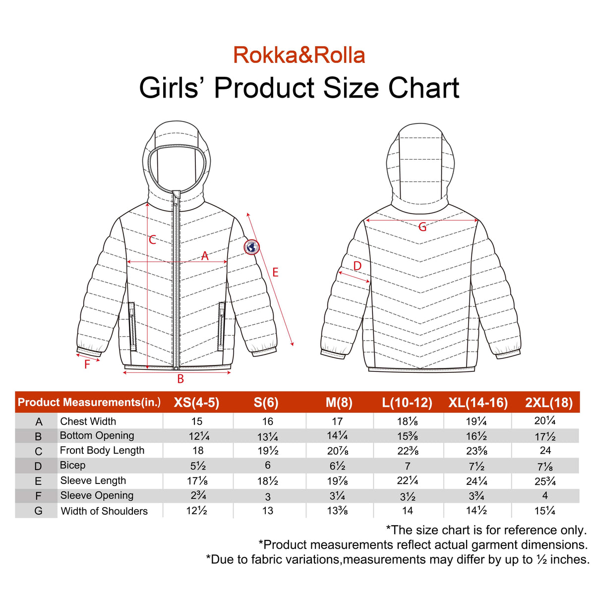 Girls' Reversible Lightweight Puffer Jacket Coats & Jackets Rokka & Rolla