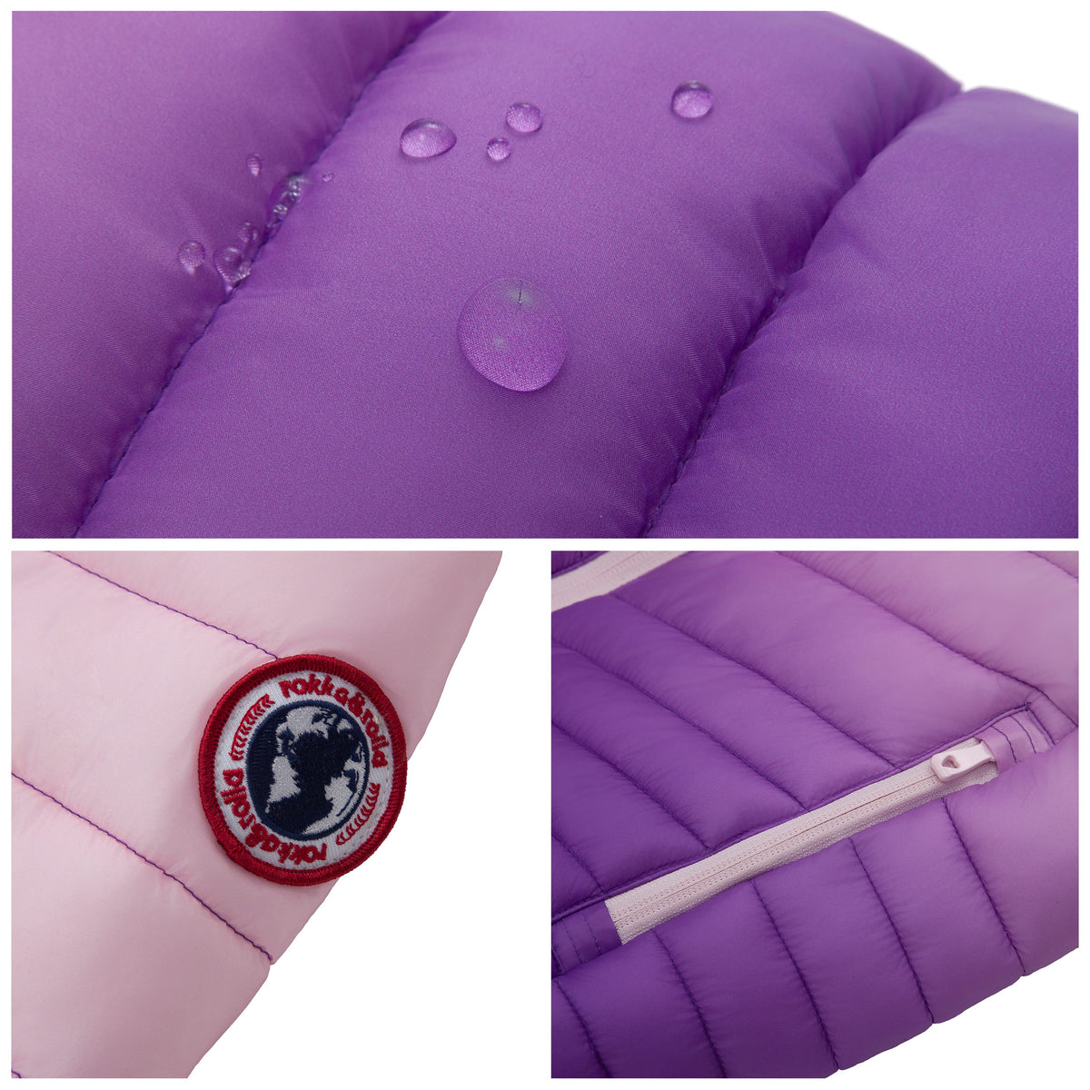 Girls' Reversible Lightweight Puffer Jacket Coats & Jackets Rokka & Rolla