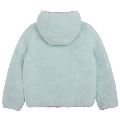 Girls Reversible Puffer Jacket with Gradient Print Solid Color Quilted Outerwear - Cotton Candy Ombre Coats & Jackets Rokka&Rolla