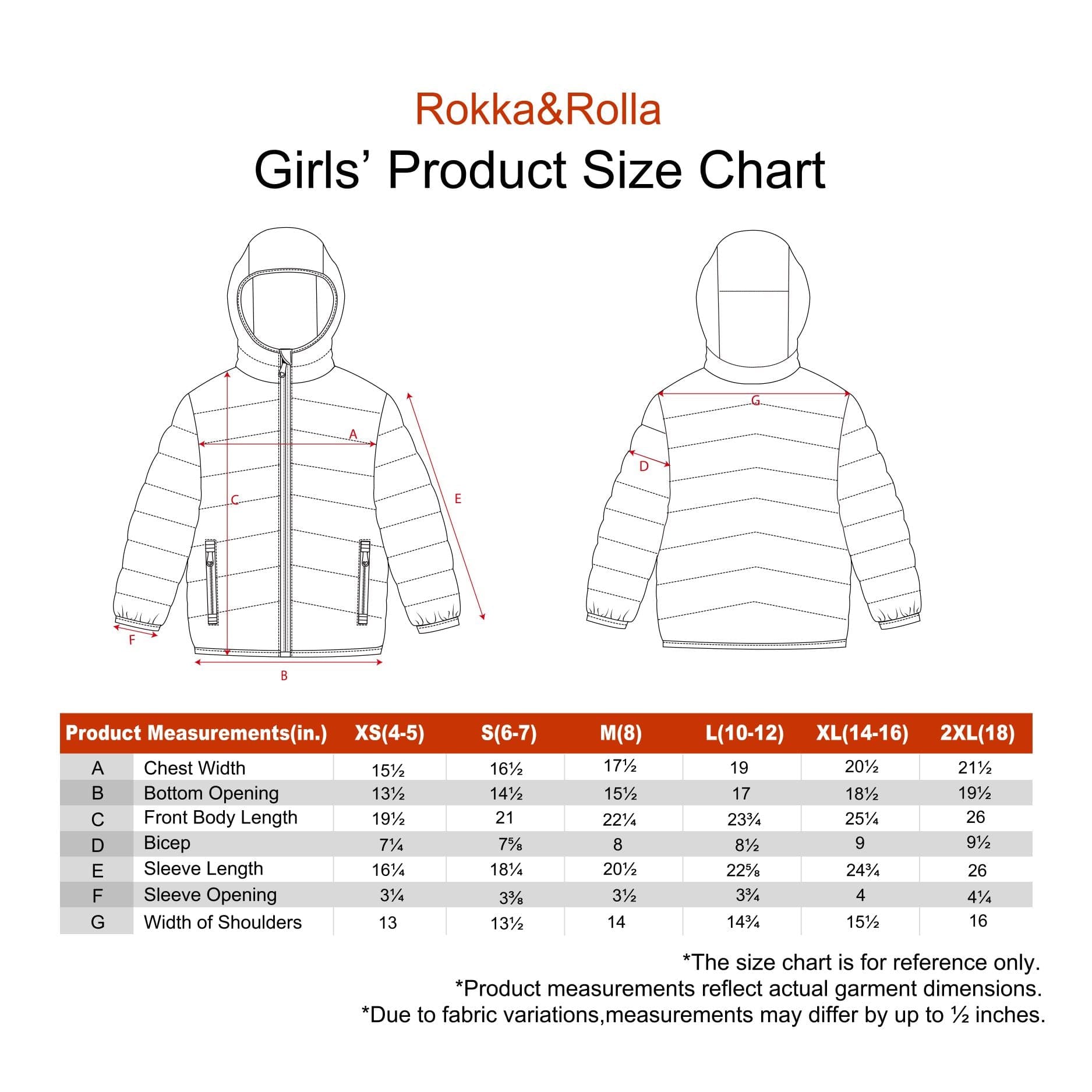 Girls Reversible Puffer Jacket with Gradient Print Solid Color Quilted Outerwear - Rose Quartz Gradient Coats & Jackets Rokka&Rolla