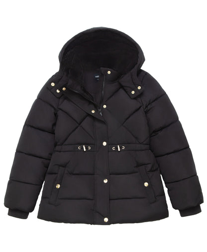 Girls Timeless Quilted Coat Black / XS Rokka&Rolla