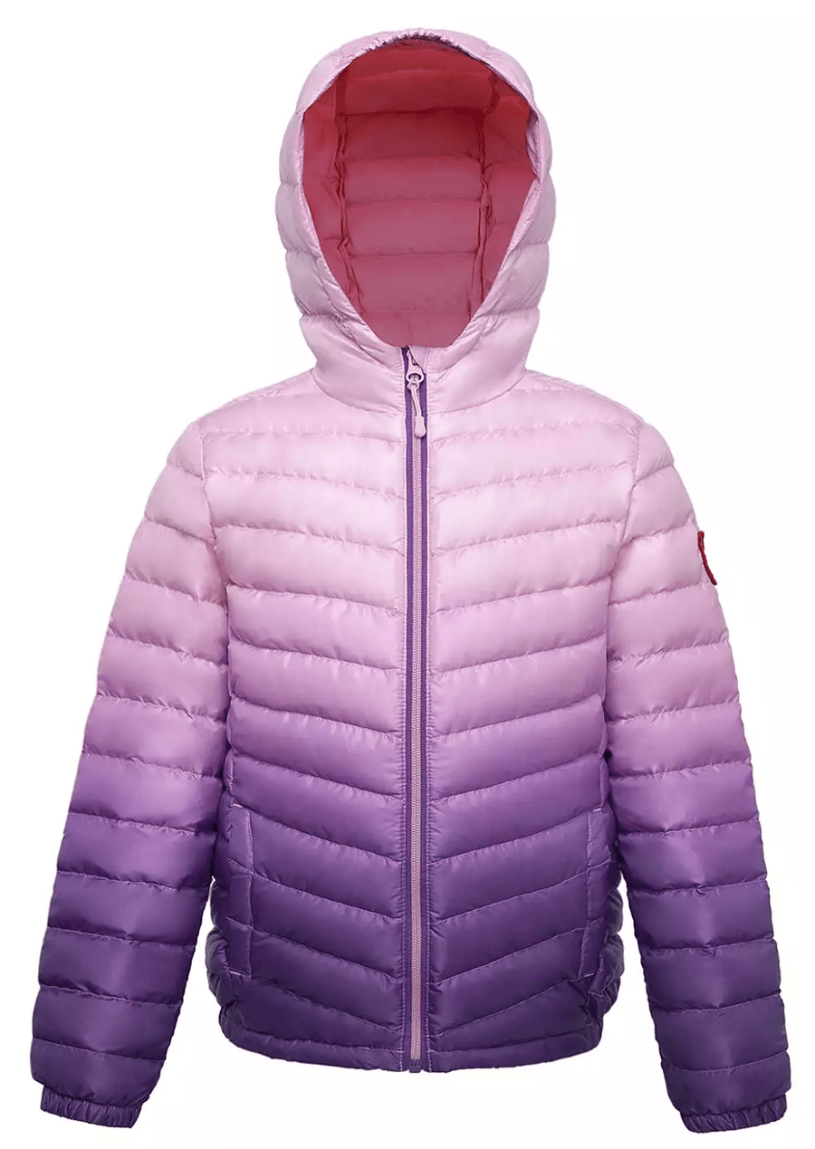 Girls' Ultra Light Packable Down Puffer Jacket Coats & Jackets XS (4-5) / Pinky Violet Rokka & Rolla