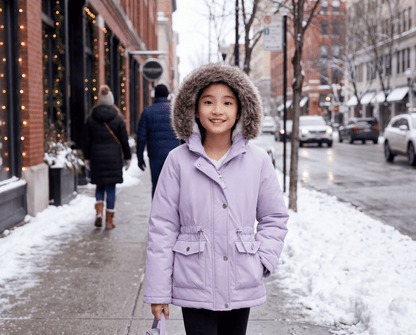 Girls' Water-Resistant Sherpa Fleece Lined Puffer Jacket Winter Parka Coat Coats & Jackets Rokka & Rolla
