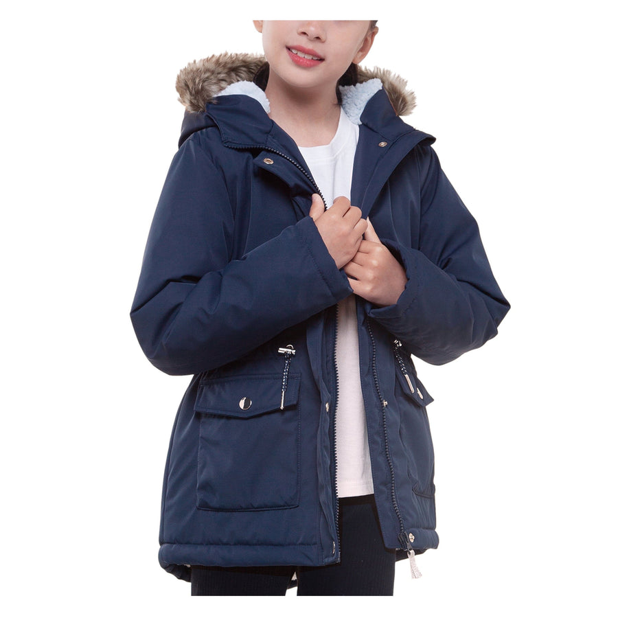 Girls' Water-Resistant Sherpa Fleece Lined Puffer Jacket Winter Parka Coat Coats & Jackets Rokka & Rolla